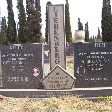 LIEBENBERG Albertus B.S. 1922-1974 &amp; Catherina J.E. 1919-2006