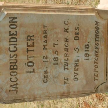LÖTTER Jacobus Gideon 1857-1918