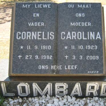 LOMBARD Cornelis 1910-1982 &amp; Carolina 1923-2009