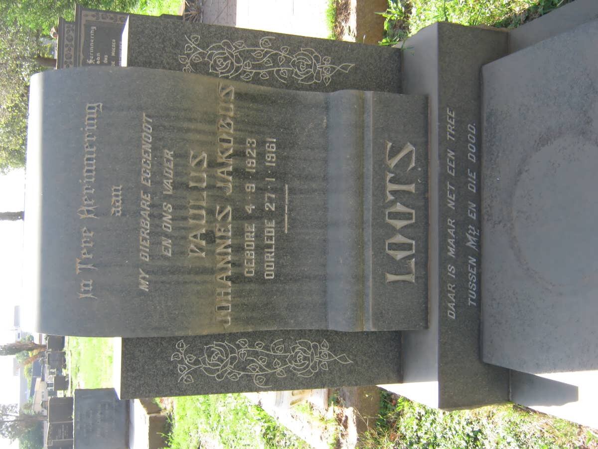 LOOTS Paulus Johannes Jakobus 1923-1961