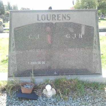 LOURENS G.J.H. 1904-19?8 &amp; C.J. 1912-2003