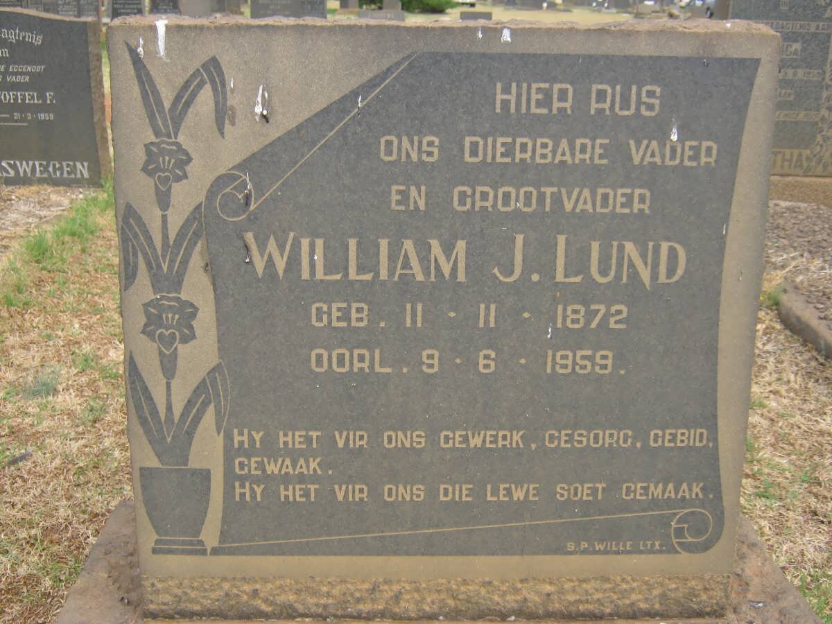 LUND William J. 1872-1959