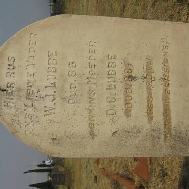 LUBBE Willem Jacobus -1926 &amp; Dina Carolina -1937
