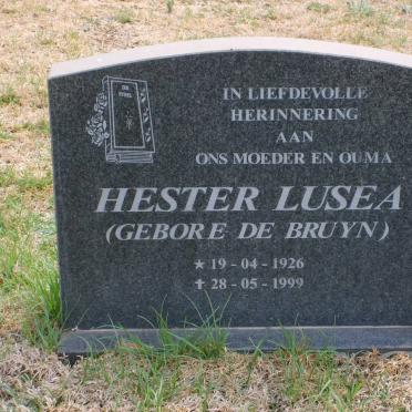 LUSEA Hester nee DE BRUYN 1926-1999