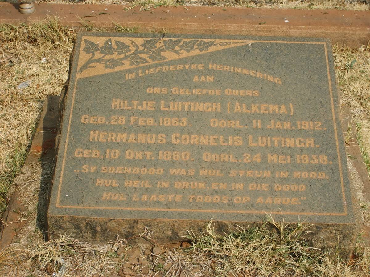 LUITINGH Hermanus Cornelis 1860-1838 &amp; Hiltje ALKEMA 1863-1912