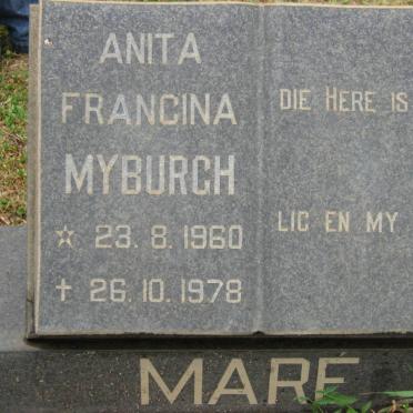 MARÉ Anita Francina Myburgh 1960-1978