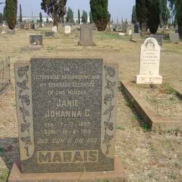 MARAIS Janie Johanna C. 1895-1918