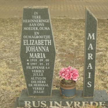 MARAIS Elizabeth Johanna Maria 1918-1997