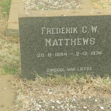 MATTHEWS Frederik C.W. 1894-1974
