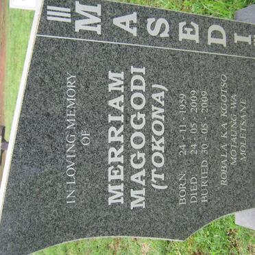MASEDI Merriam Magogodi 1959-2009