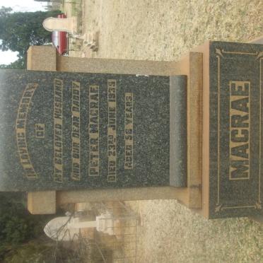 MACRAE Peter -1935 &amp; Amy Mary SINCLAIR 1889-1968