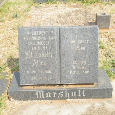 MARSHALL Charles Edmund 1914-1975 &amp; Elizabeth Alice 1918-1997