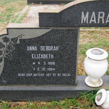 MARAIS Anna Deborah Elizabeth 1906-1994
