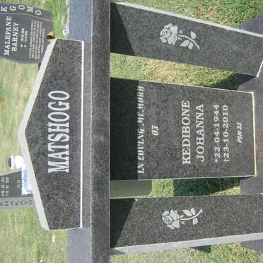 MATSHOGO Kedibone Johanna 1944-2010