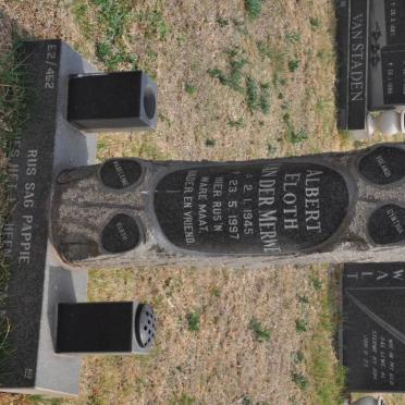 MERWE Albert Eloth, van der 1945-1997