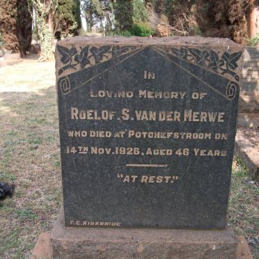 MERWE Roelof S., van der -1926