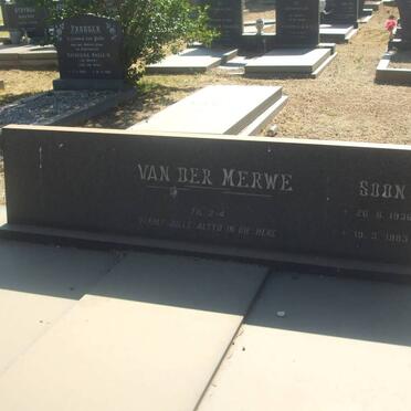 MERWE Soon, van der 1936-1983