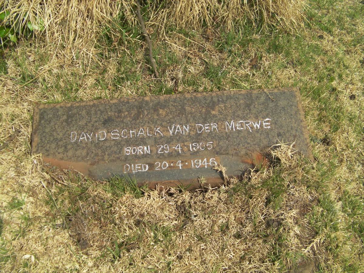 MERWE David Schalk, van der 1905-1946