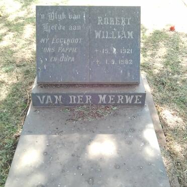 MERWE Robert William, van der 1921-1982