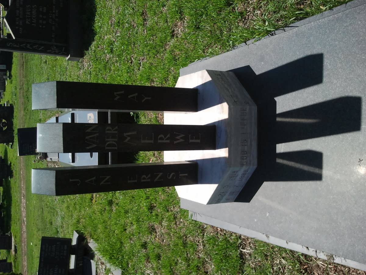 MERWE Jan Ernst, van der 1919-1988 &amp; May 1928-