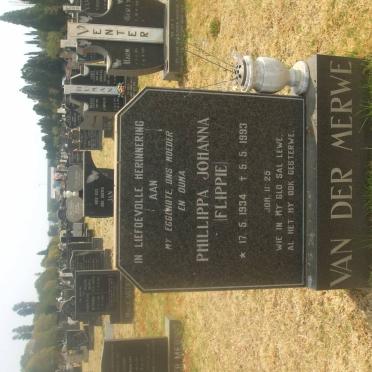 MERWE Phillippa Johanna, van der 1934-1993