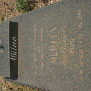 MILNE Merita nee BLIGNAUT 1907-1969