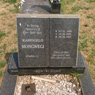 MONGWEGI Kamogelo 1998-2003