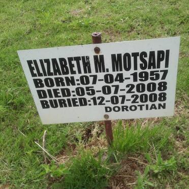 MOTSAPI Elizabeth M. 1957-2008