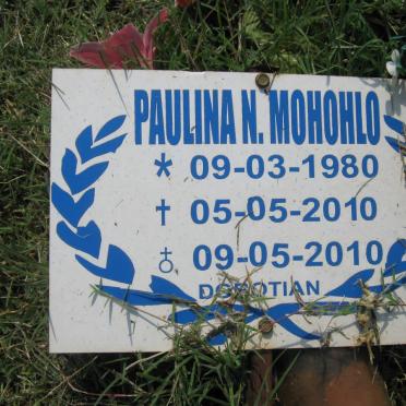 MOHOHLO Paulina N. 1980-2010