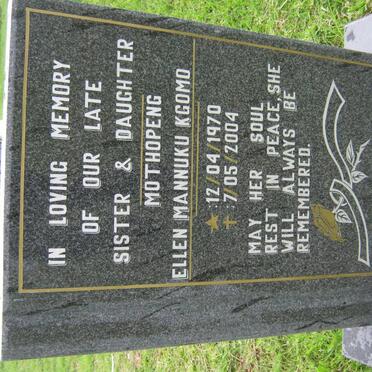 MOTHOPENG Ellen Mannuku Kgomo 1970-2004