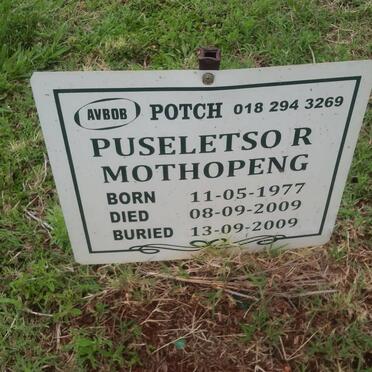 MOTHOPENG Puseletso R. 1977-2009