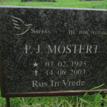 MOSTERT P.J. 1925-2003