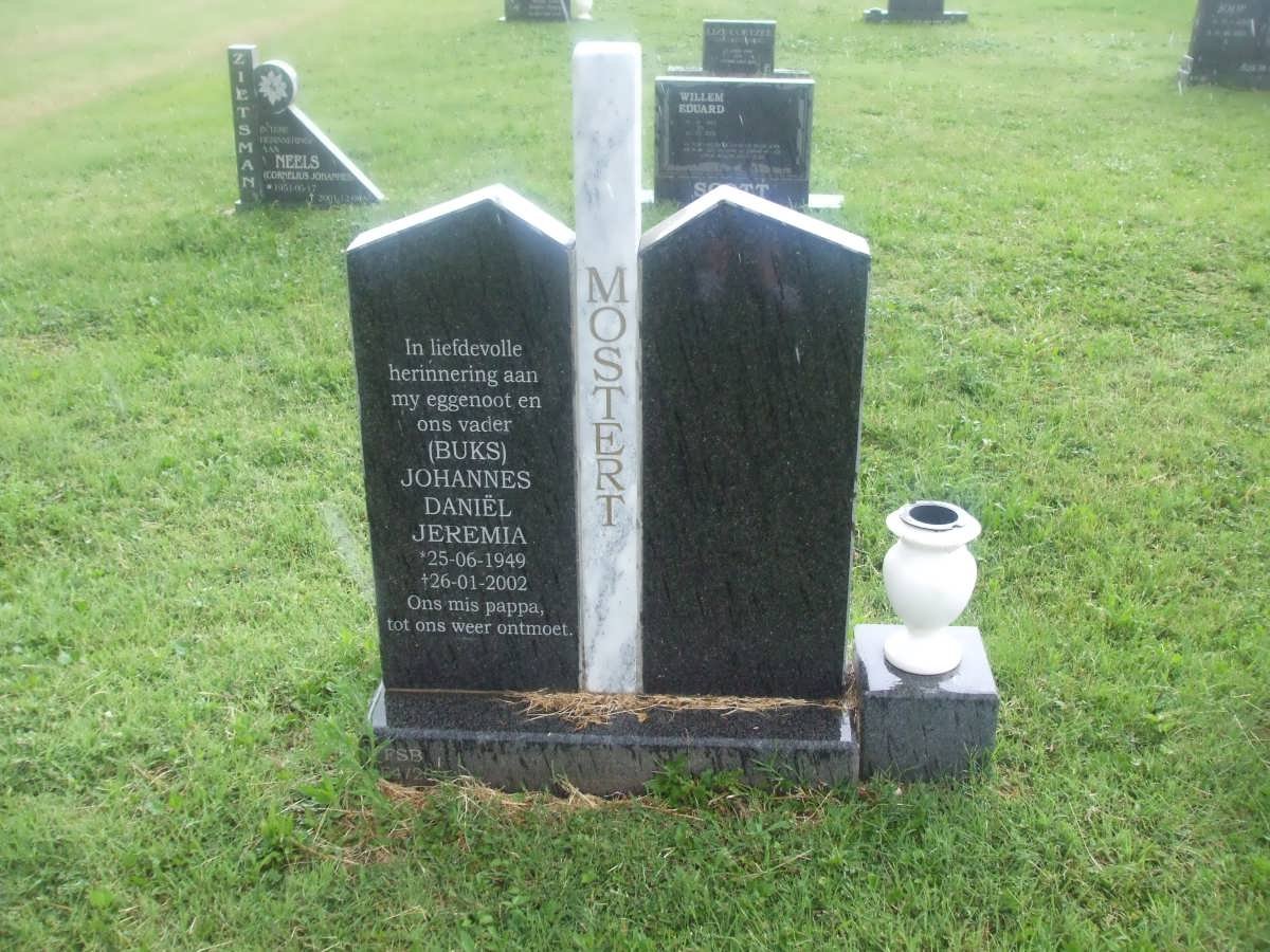 MOSTERT Johannes Daniël Jeremia 1949-2002