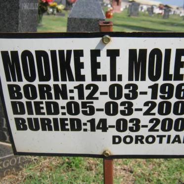 MOLETE Modike E.T. 1960-2009