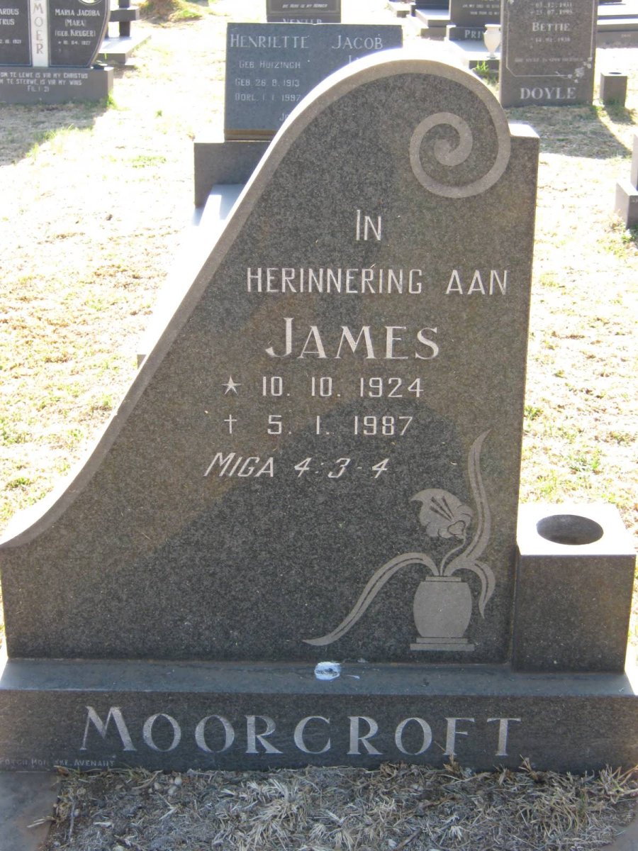 MOORCROFT James 1924-1987