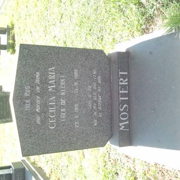 MOSTERT Cecilia Maria nee DE KLERK 1916-1988