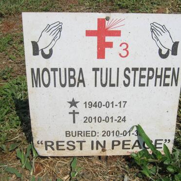 MOTUBA Tuli Stephen 1940-2010