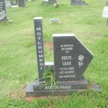 MOTLHOMEDI Phuti Leah 1960-2008