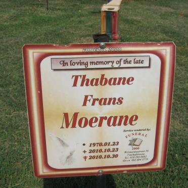MOERANE Thabane Frans 1970-2010