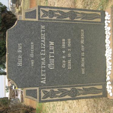 MUTLOW Alettha Elizabeth 1888-1966