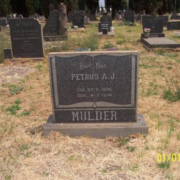 MULDER Petrus A.J. 1896-1974
