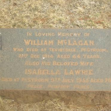 MCLAGAN William -1914 &amp; Isabella LAWRIE -1935