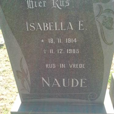 NAUDE Isabella E. 1914-1985