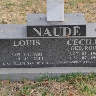 NAUDÉ Louis 1903-2001 &amp; Cecilia ROOS 1907-1996