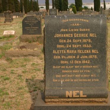 NEL Johannes George 1876-1935 &amp; Aletta Maria Helena VILJOEN 1878-1942