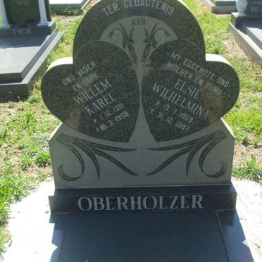 OBERHOLZER Willem Karel 1911-1998 &amp; Elsie Wilhelmina 1909-1987