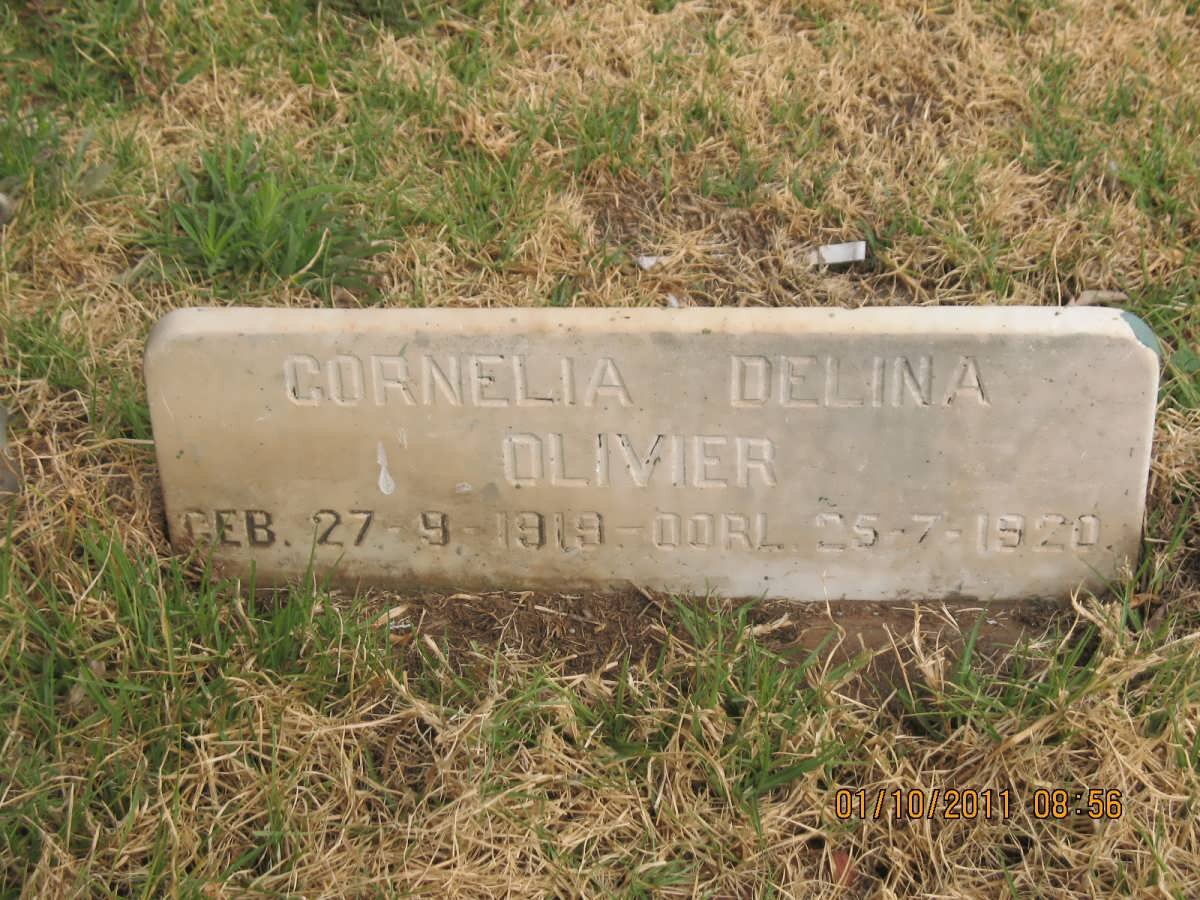 OLIVIER Cornelia Delina 1919-1920