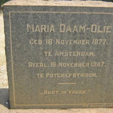 OLIE Maria, Daam 1977-1947