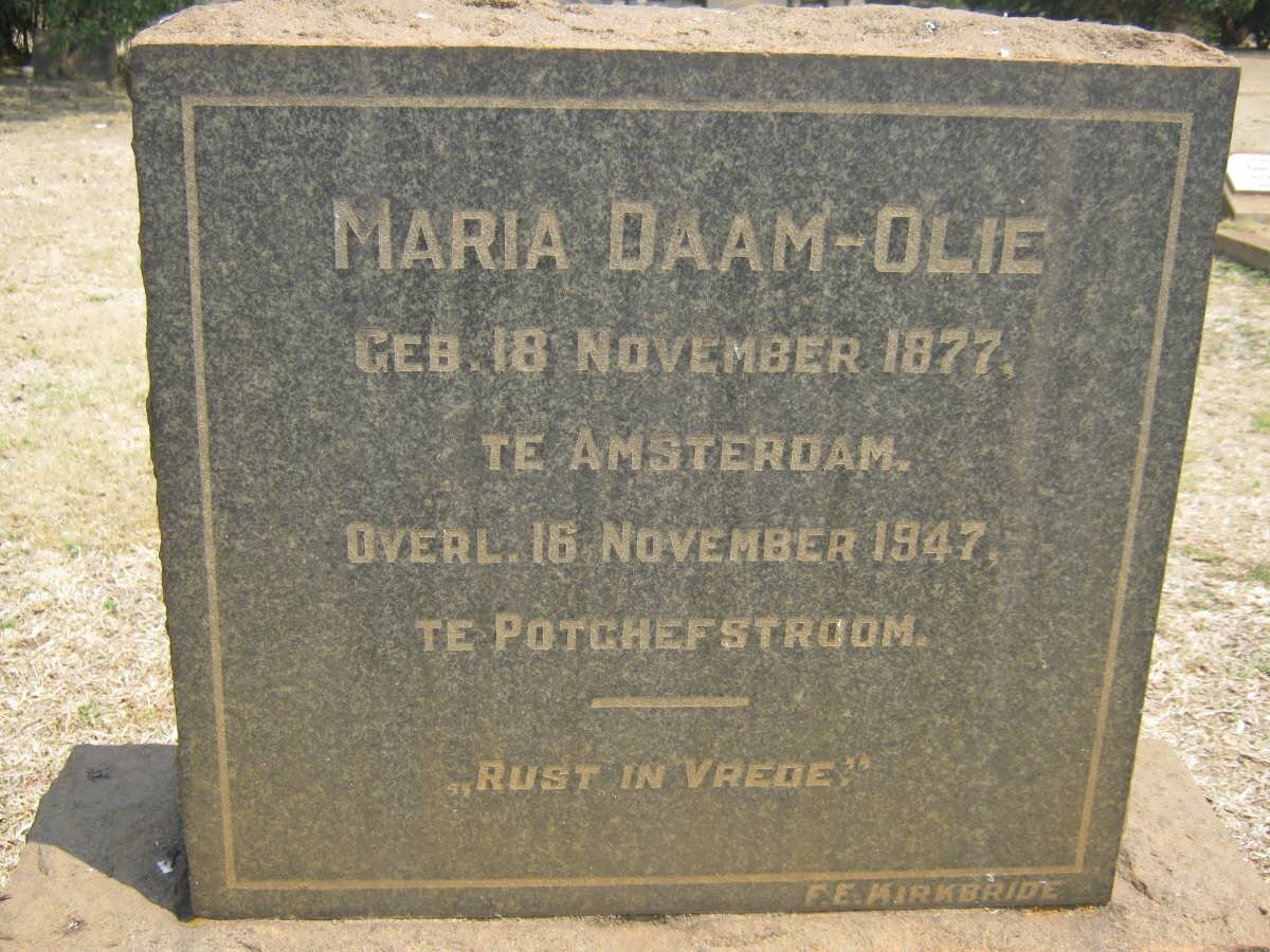 OLIE Maria, Daam 1977-1947