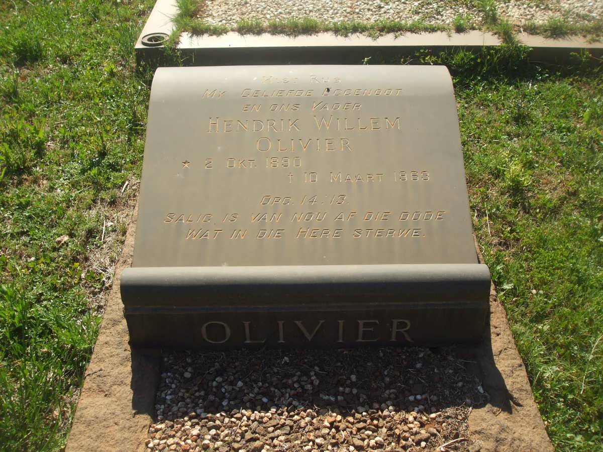 OLIVIER Hendrik Willem 1890-1963